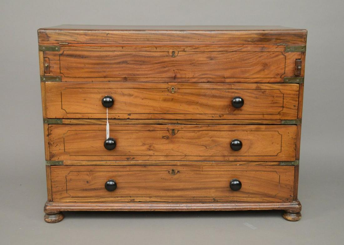 19th c. English Ship Captain's  Travel Desk/Chest, (1 of 10)