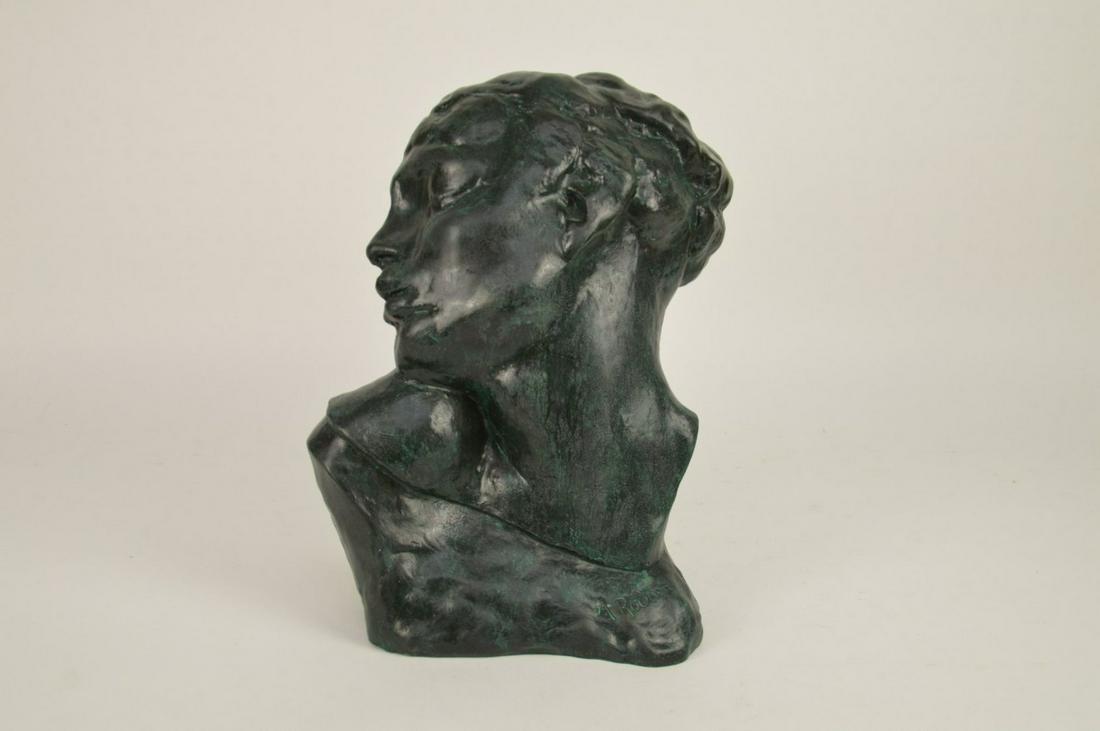 After August Rodin, BRONZE HEAD, signed A. Rodin, (1 of 7)