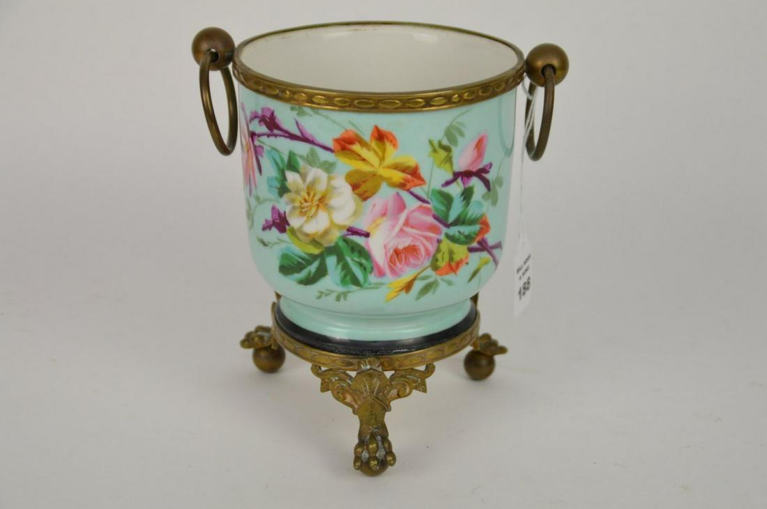 Old Paris Porcelain and Bronze Cache Pot - Porcelain (1 of 3)