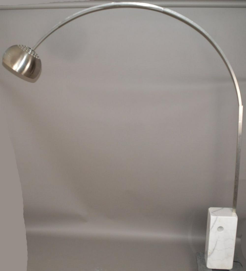 MCM CHROME LAMP W/ MARBLE BASE, 79wide x 91 tall (1 of 7)