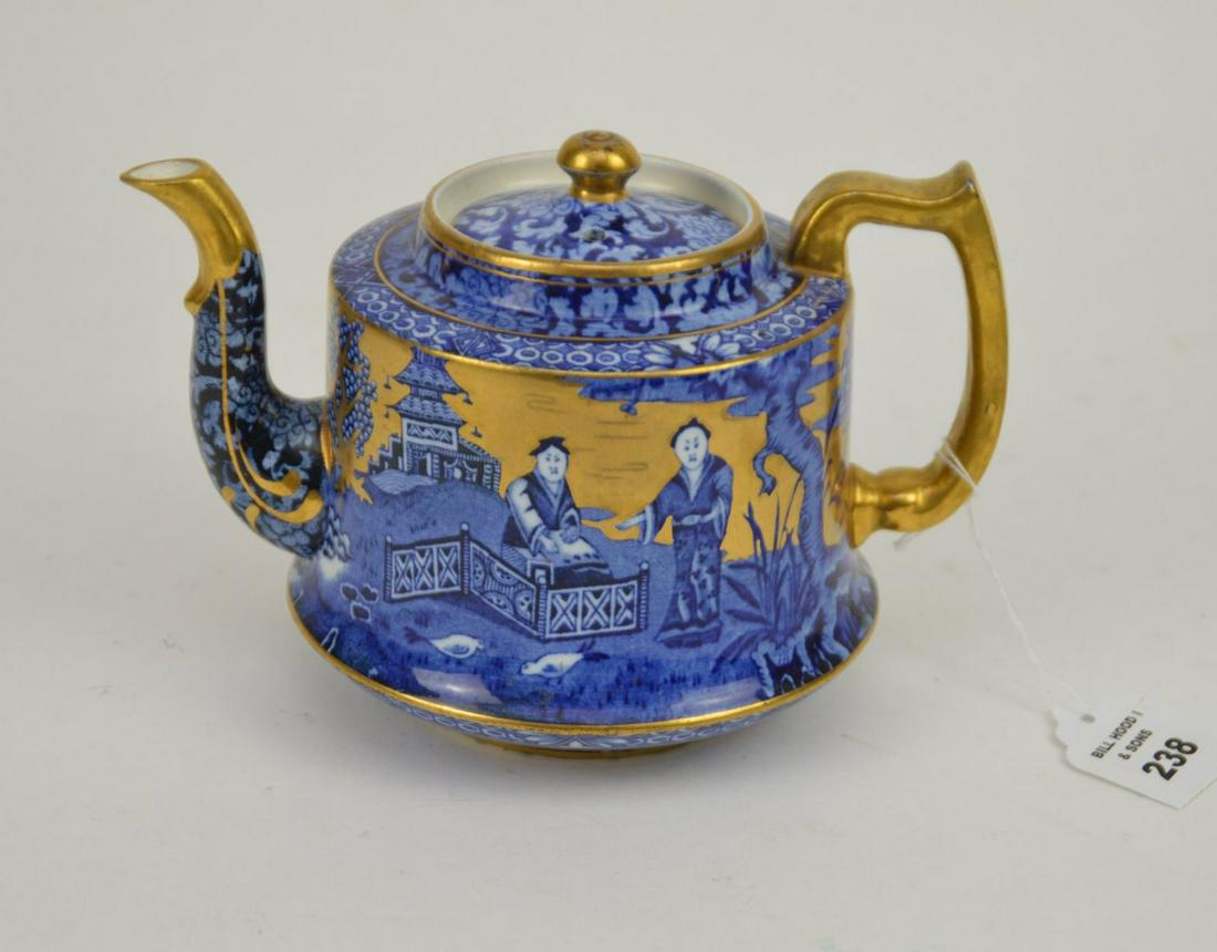 Antique English Old Foley Porcelain Chinoiserie Teapot (1 of 6)