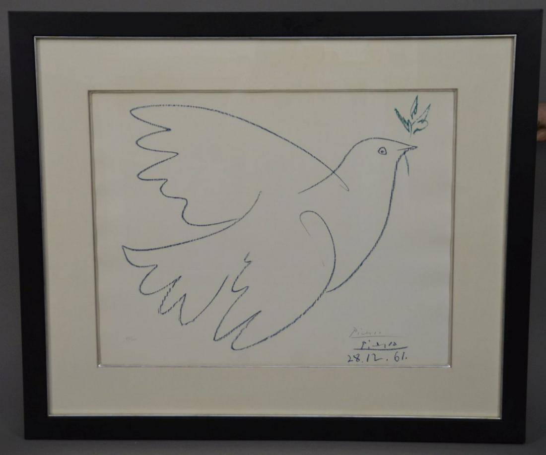 PABLO PICASSO SIGNED LITHOGRAPH - DOVE OF PEACE - Pablo (1 of 6)