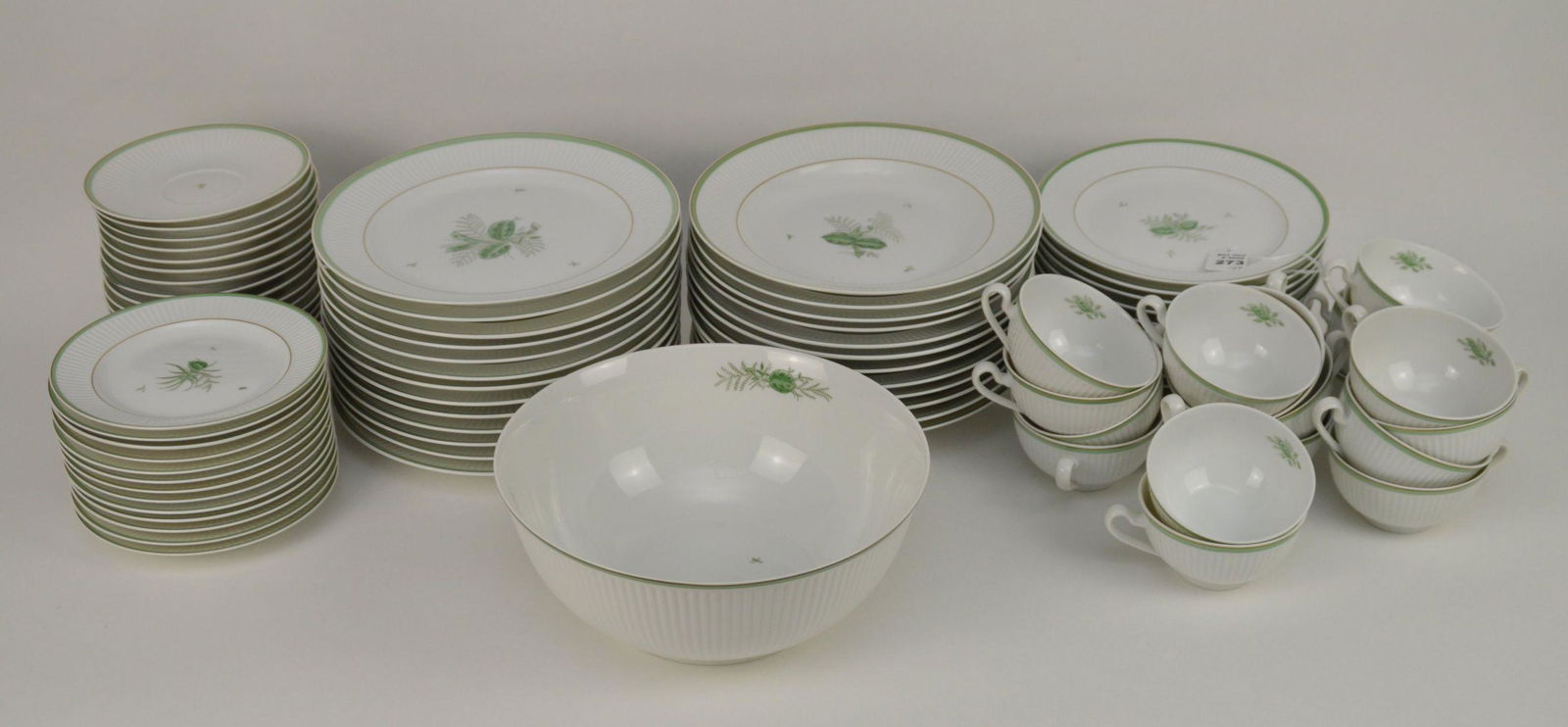 87 PCS Royal Copenhagen "Gron Melodi" China Set for 12 (1 of 7)