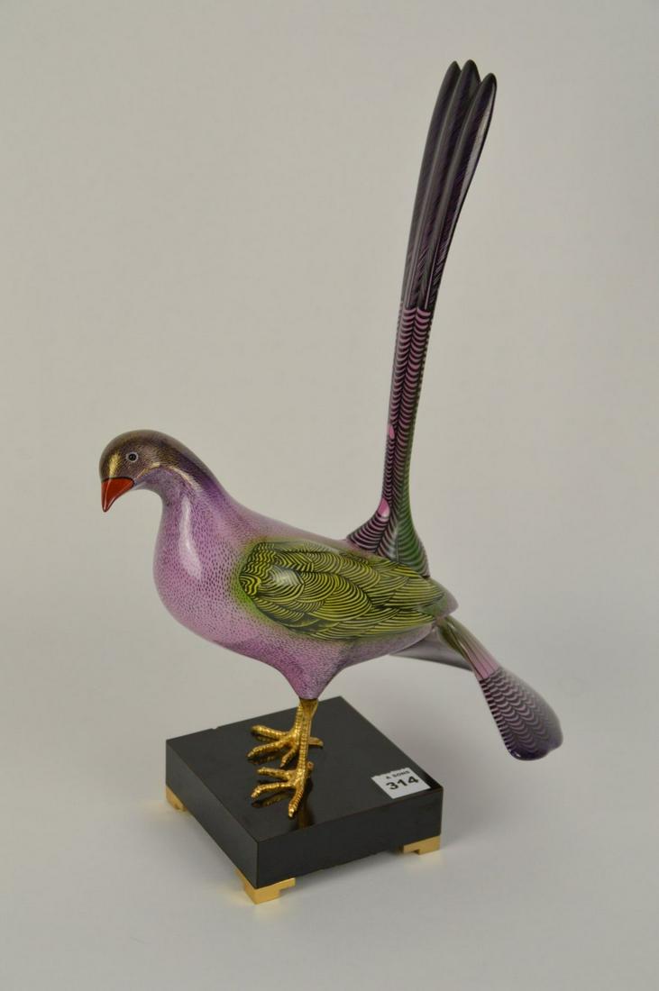 Mangani Oggetti Italy Porcelain Bird 18" H: Mangani Oggetti Italy Porcelain Bird 18" H