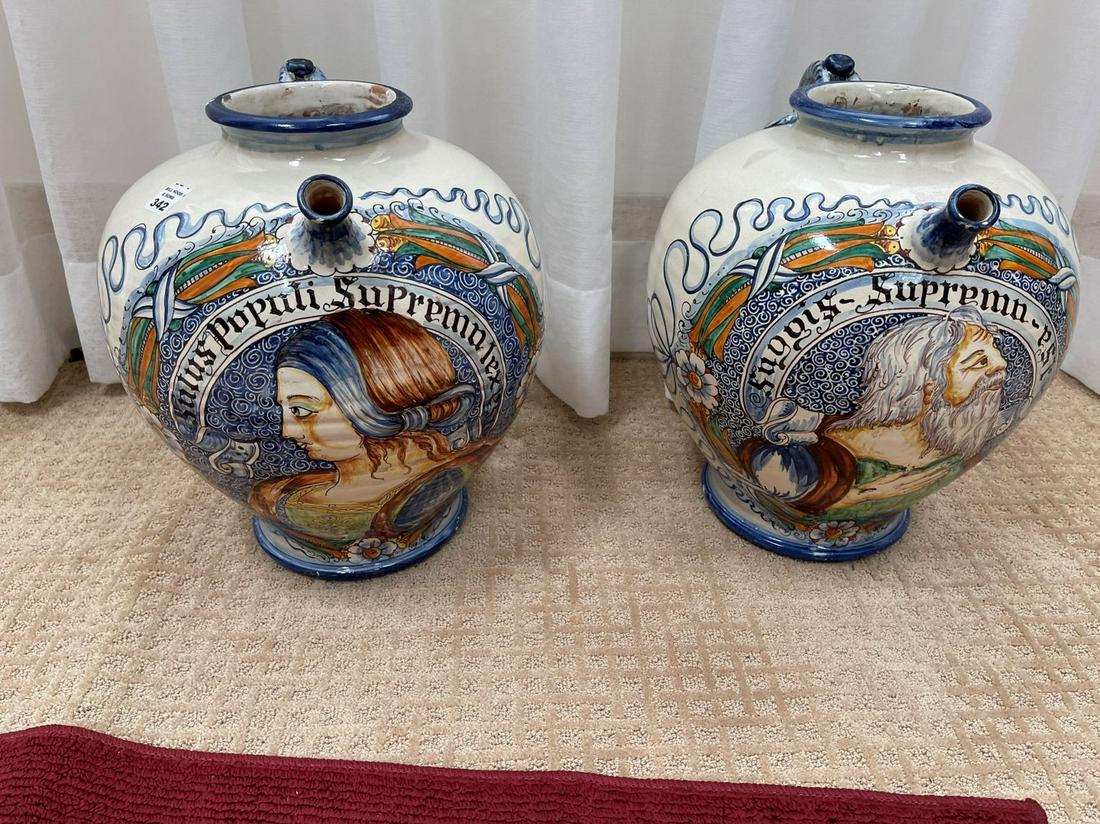 Two Italian Pottery Jugs.  Condition: no damage (1 of 5)