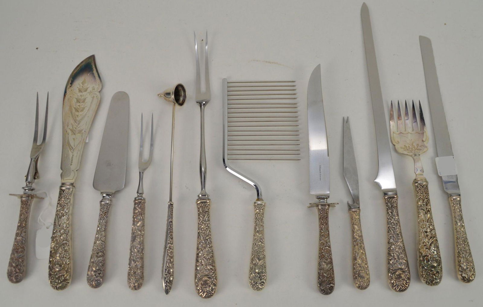 12 Assorted Kirk & Son Sterling Serving Pieces, Largest (1 of 3)