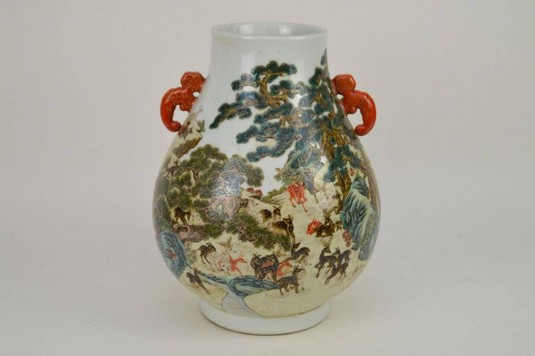 Chinese Porcelain One Hundred Deer Vase - Vase with (1 of 7)