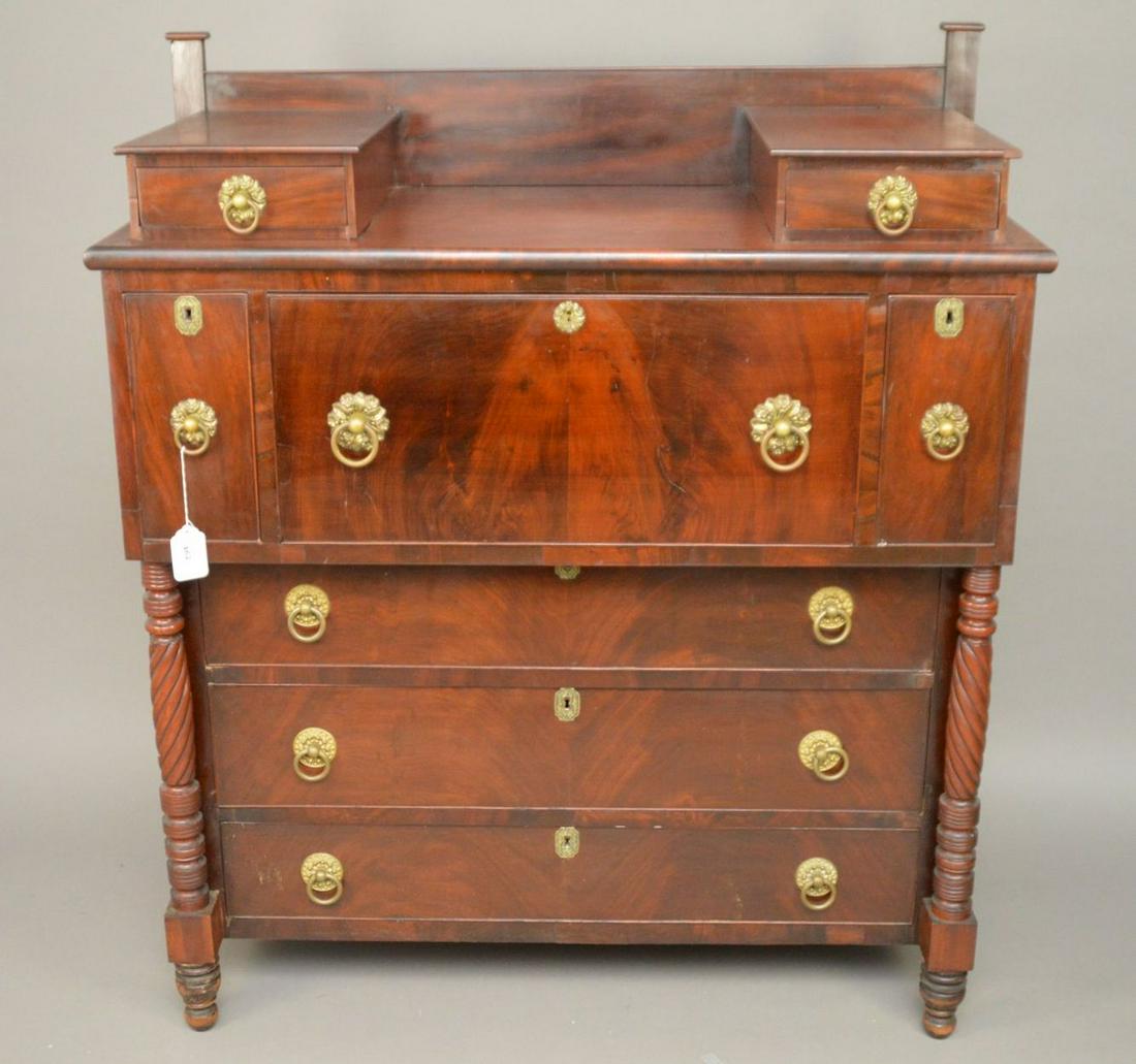 19th C. Empire Chest with Original Hardware, 2 Glove (1 of 8)