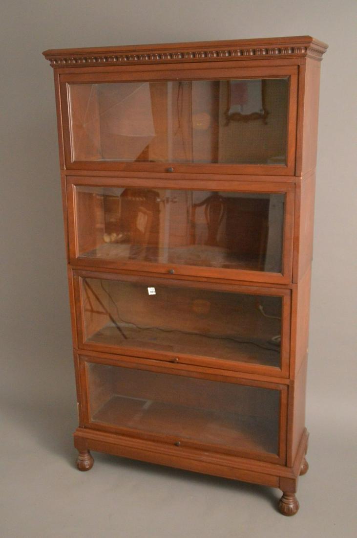 Barrister Mahogany 4 Tier Stacking Bookcase with Macey (1 of 4)