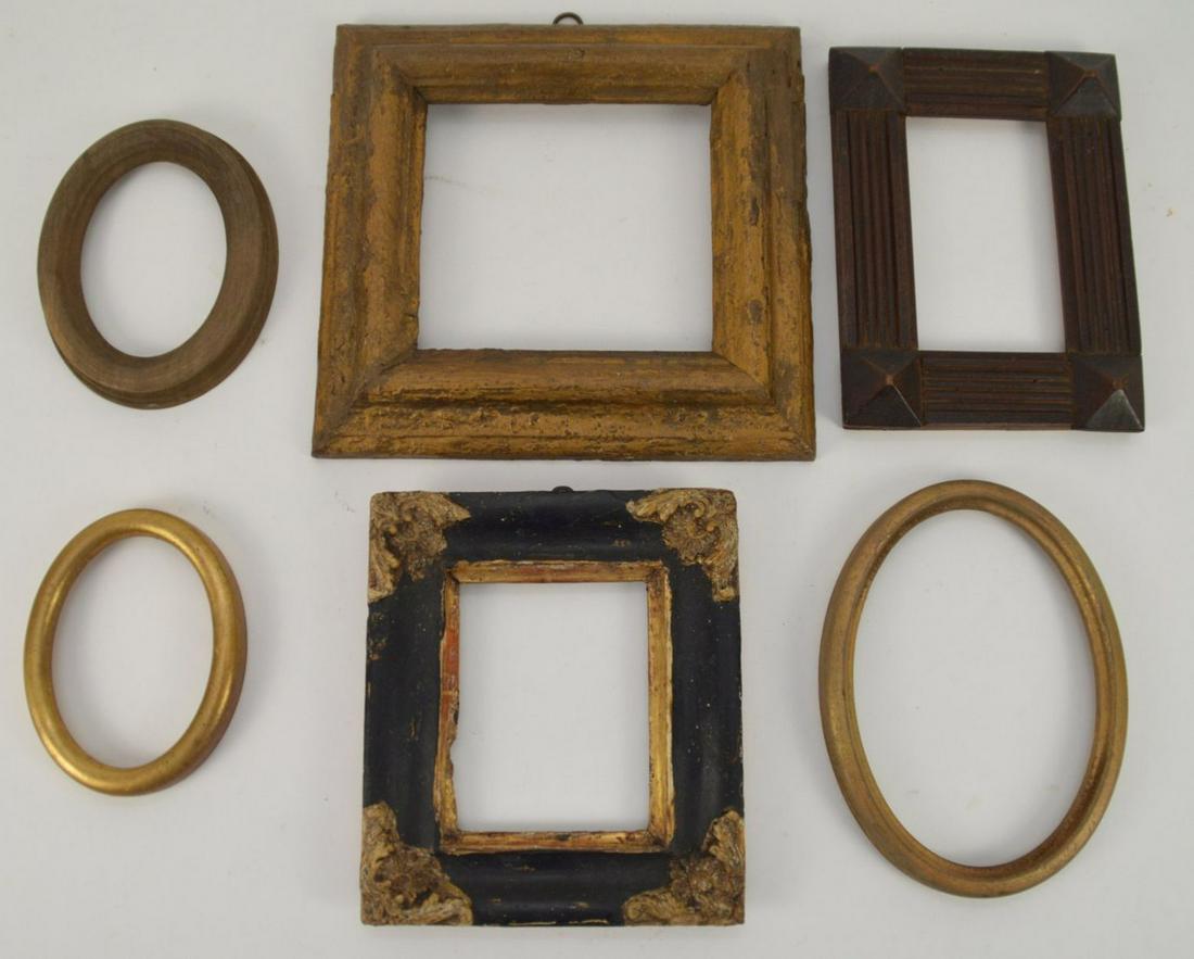 Lot of 6 Antique European Wood Frames. 18th and 19th (1 of 4)