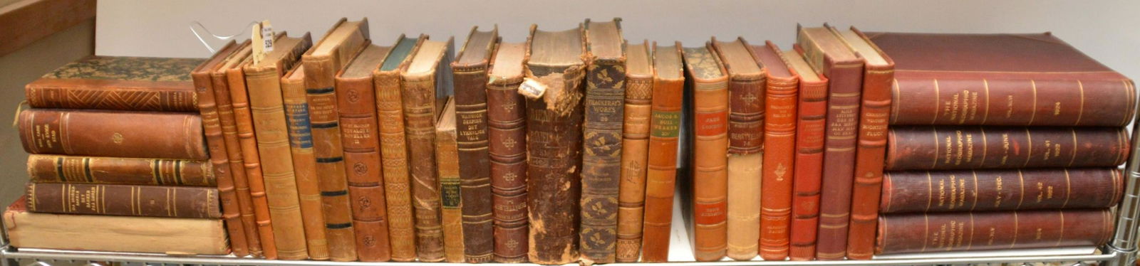 LEATHER BOUND BOOKS, Approx. 31 Books mostly 19th (1 of 5)