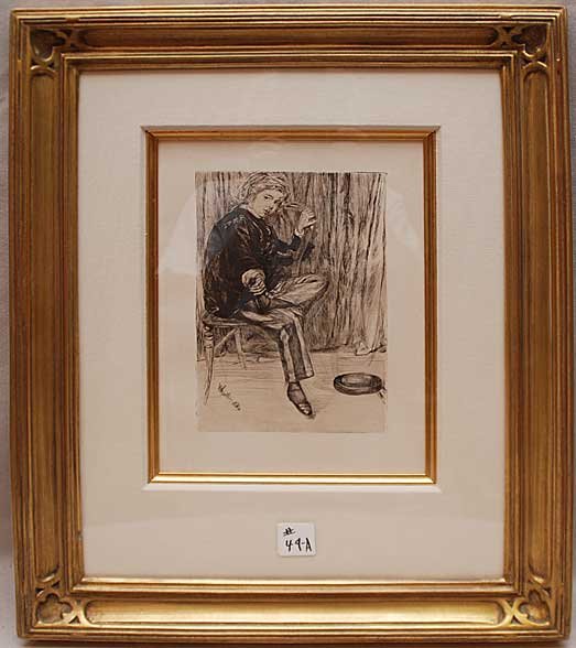 James Abbott McNeill Whistler (AMERICAN, 1834-1903: James Abbott McNeill Whistler (AMERICAN, 1834-1903) Etching, sight 10" x 7"