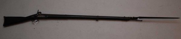 Eli Whitney ca. 1835, flint lock rifle converted t: Eli Whitney ca. 1835, flint lock rifle converted to percussion cap, 58"L