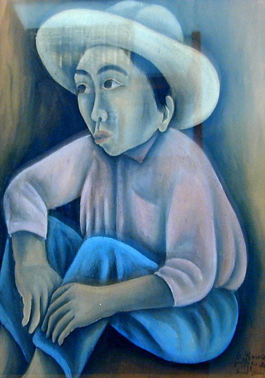 DELFINO GARCIA (Mexican 1917-?) MIXED MEDIAPortrai: DELFINO GARCIA (Mexican 1917-?) MIXED MEDIAPortrait pastel of Mexican boy, signed & dated 1938, 16" x 11.5" (sight).
