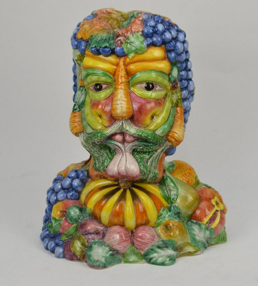 RARE INTRADA ITALY CERAMIC BUST OF ARCIMBOLDO'S (1 of 8)