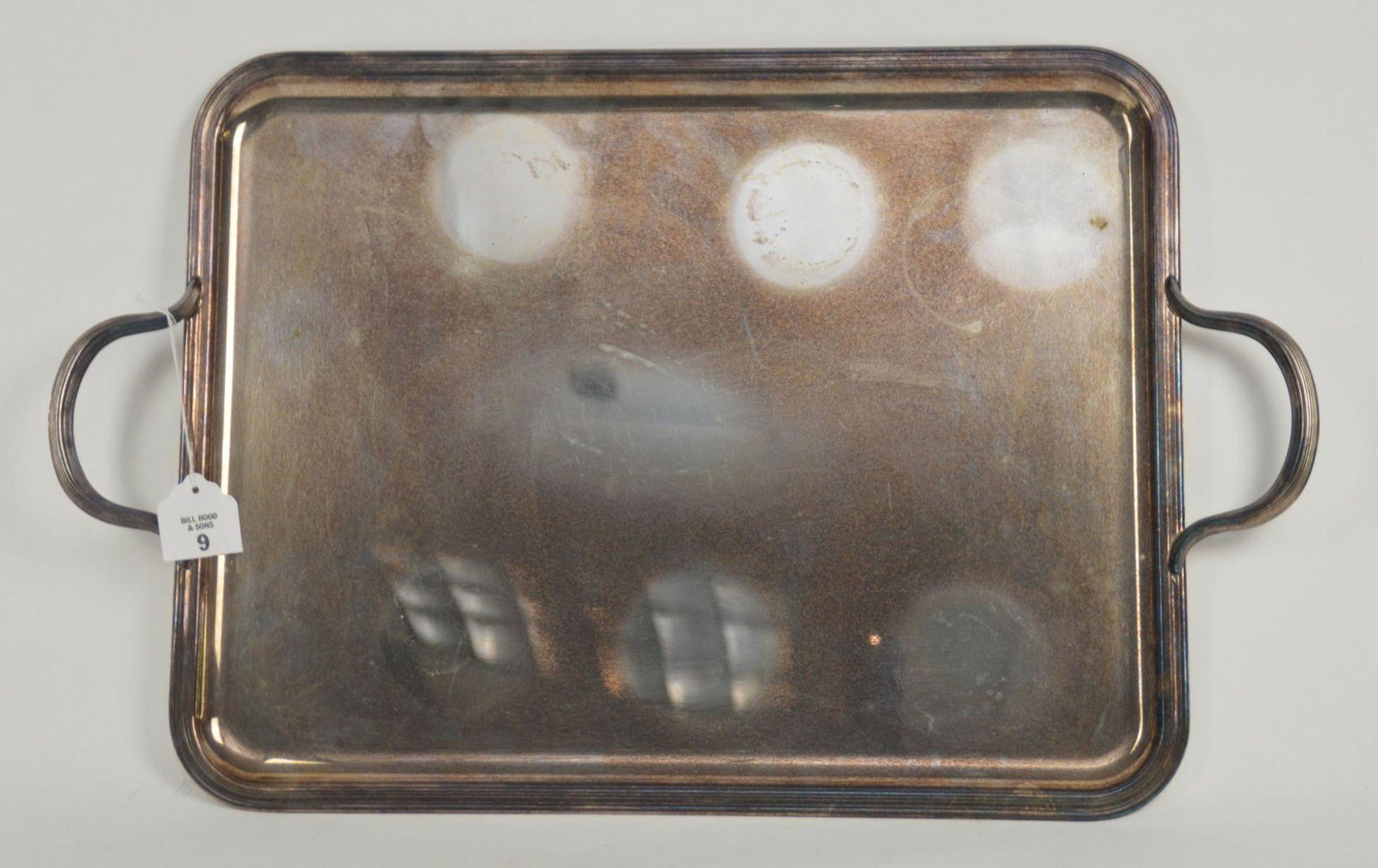 CHRISTOFLE DOUBLE HANDLED TRAY, silverplated overall (1 of 3)