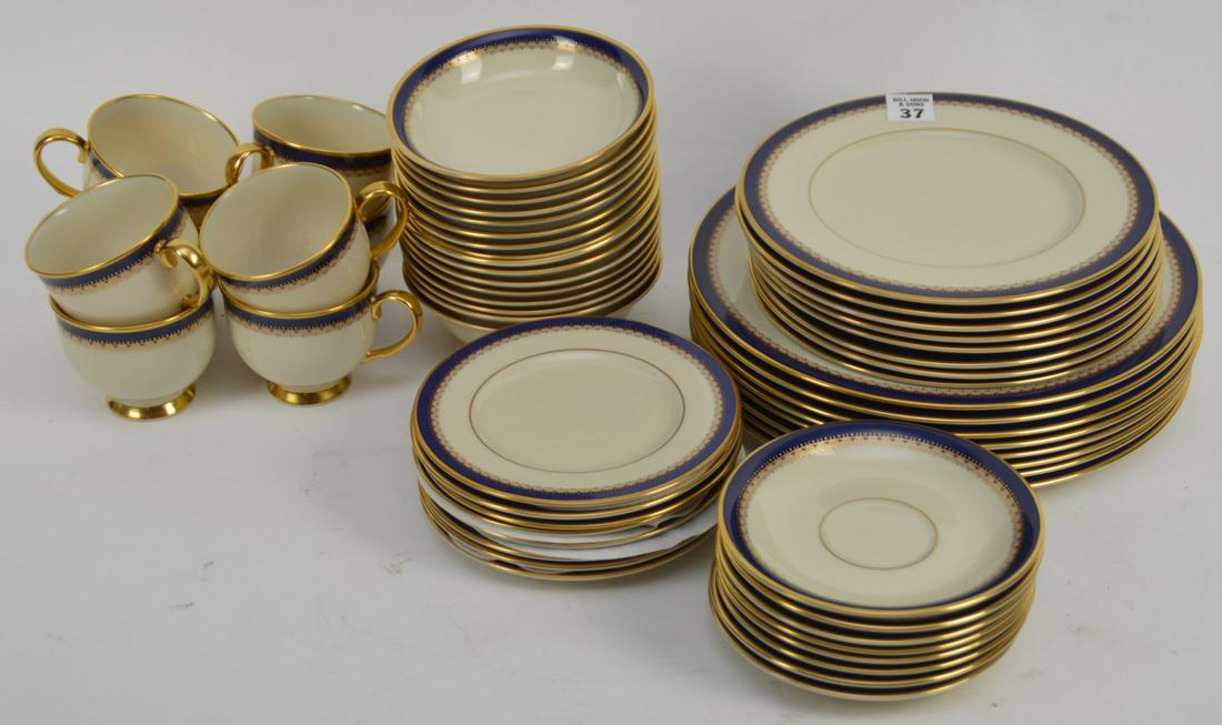 56 pcs of Lenox  Jefferson Blue & Cream Color.  8 Salad (1 of 6)