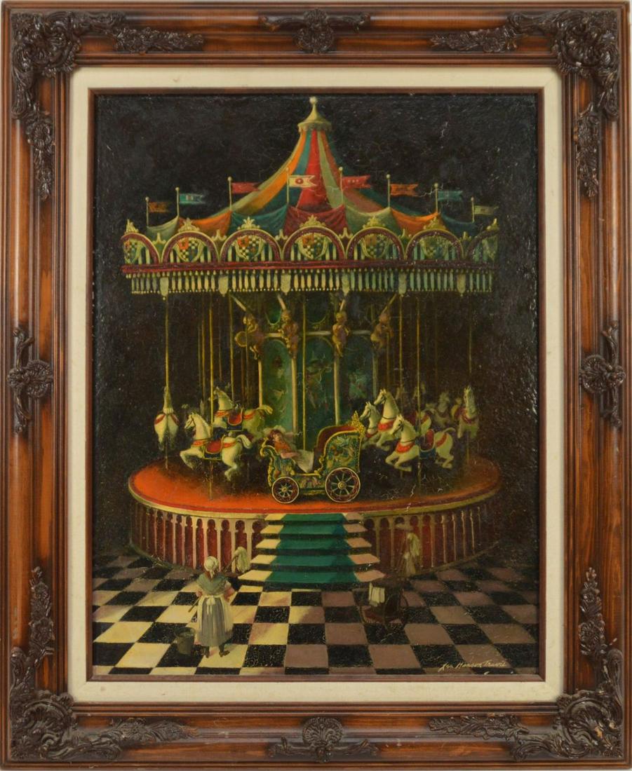 Jan Hansen Travis (American 20th Century)  oil on (1 of 6)