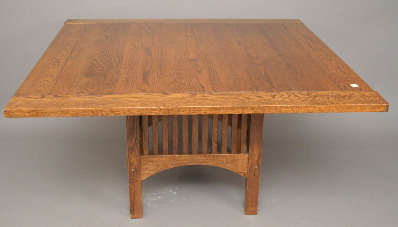 Oak Mission Style Square Dining Table, 29"h x 54"square (1 of 4)