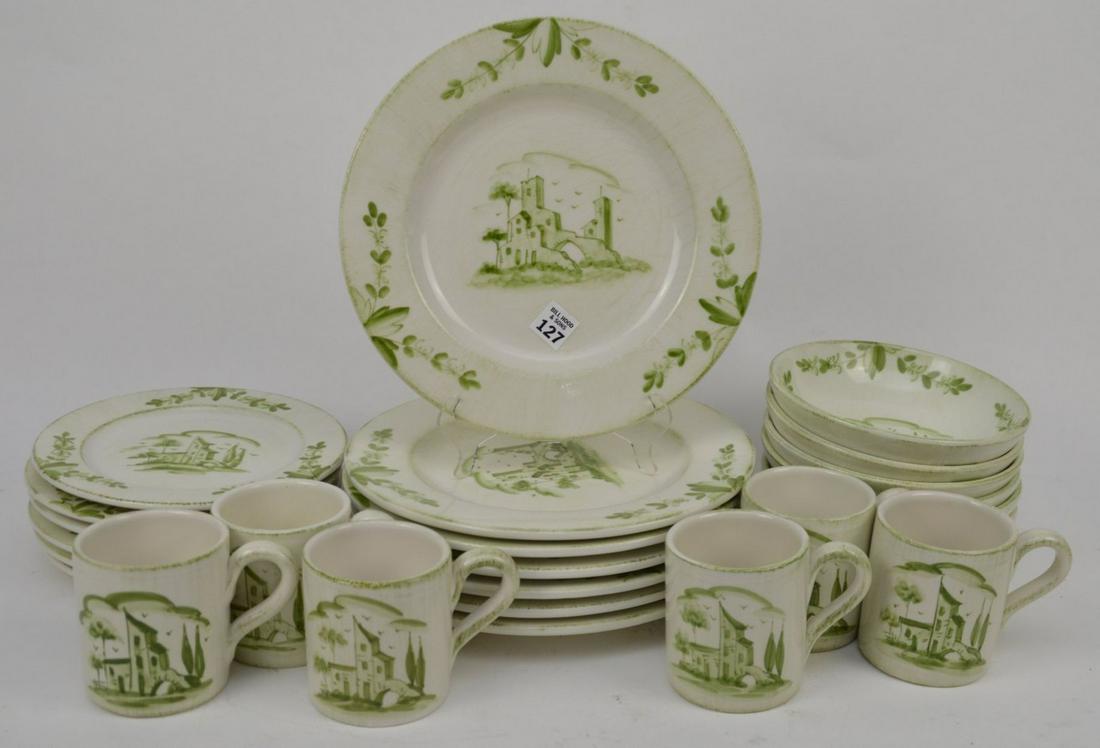 Italian Vietri Pottery Pcs, Incl; 7 Dinner Plates, 6 (1 of 6)