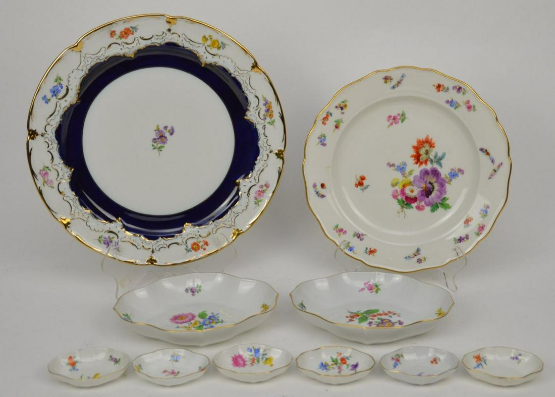 10 pcs Meissen Dishes.  6 pcs shallow dish of 3.2 x (1 of 8)