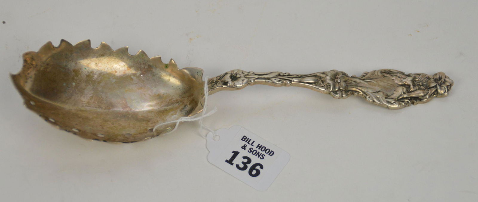 Sterling Silver Grapefruit Spoon. 9" weight 4 ozt (1 of 3)