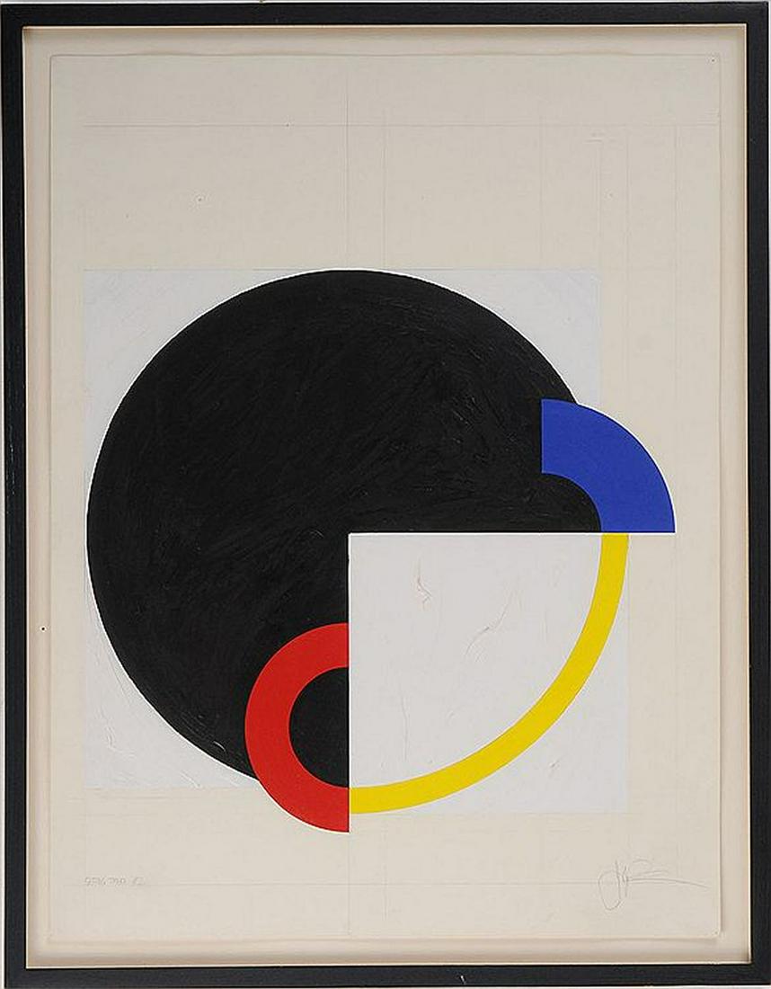 John Pearson (Born 1940) Acrylic / Paper,  GETTING (1 of 7)