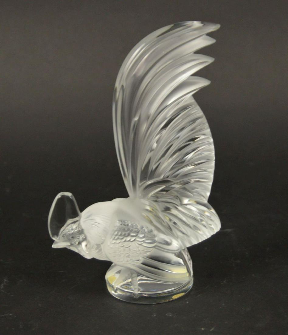 Lalique Crystal Cockerel Rooster Figure - Lalique (1 of 3)