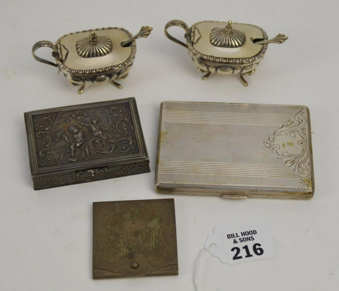 5 pcs Sterling & 800 Silver lot. Cigarette Card Case (1 of 6)