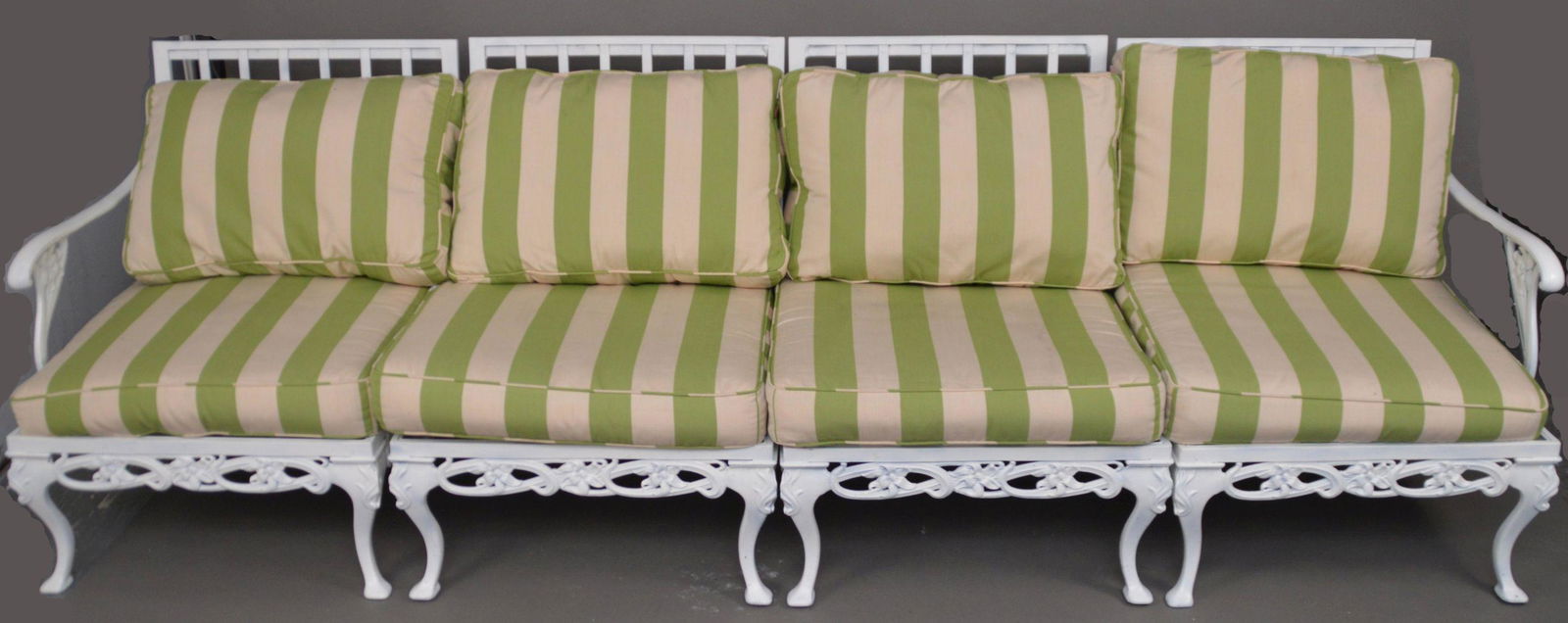 Brown Jordan Day Lily Aluminum 4pc. White Patio Sofa, (1 of 9)