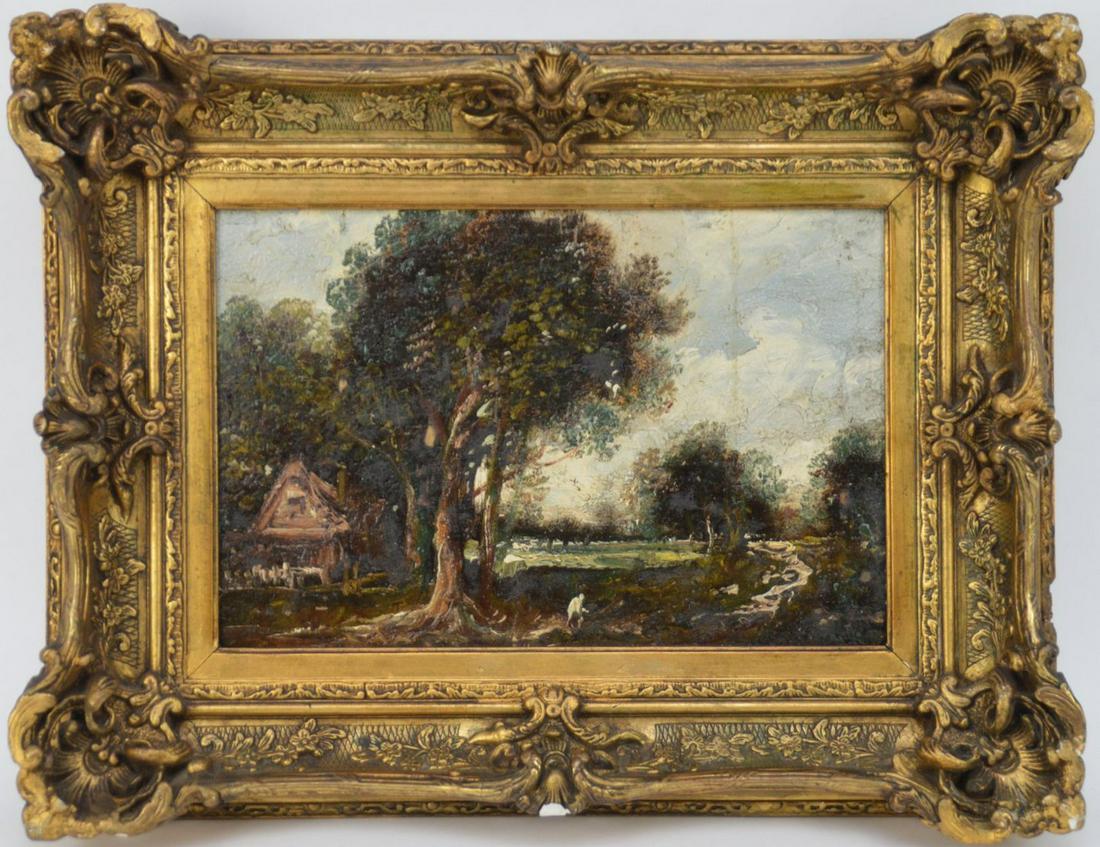 Attributed to: John Constable British Landscape o/b (1 of 4)