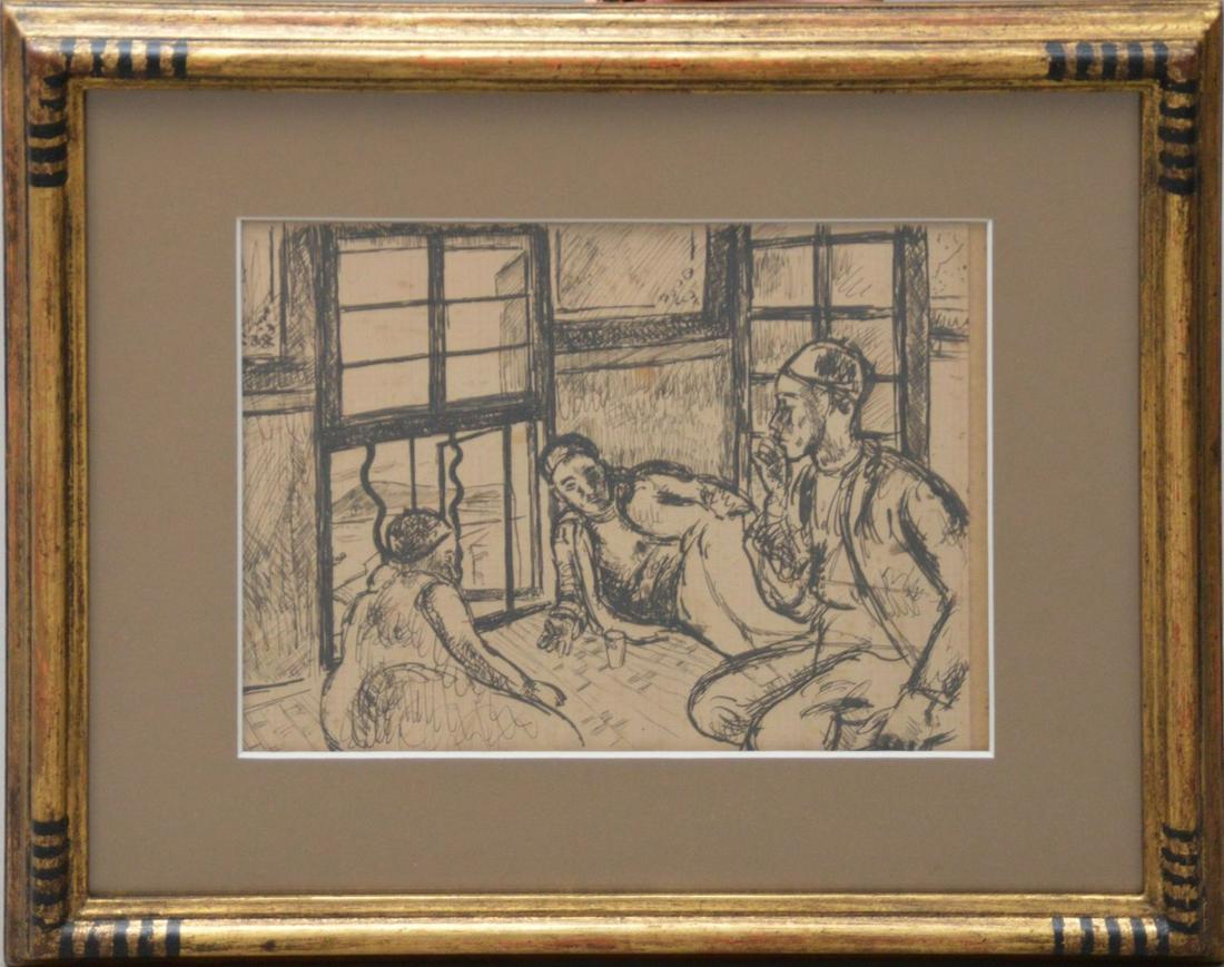 French School 1920’s, Tangiers Interior Scene with (1 of 5)