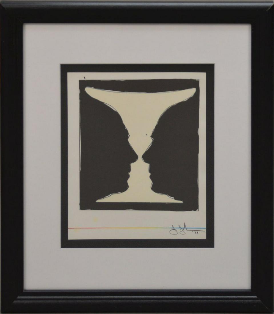 Jasper Johns, Lithograph "Two Picassos Cup," 12 1/2" x (1 of 4)