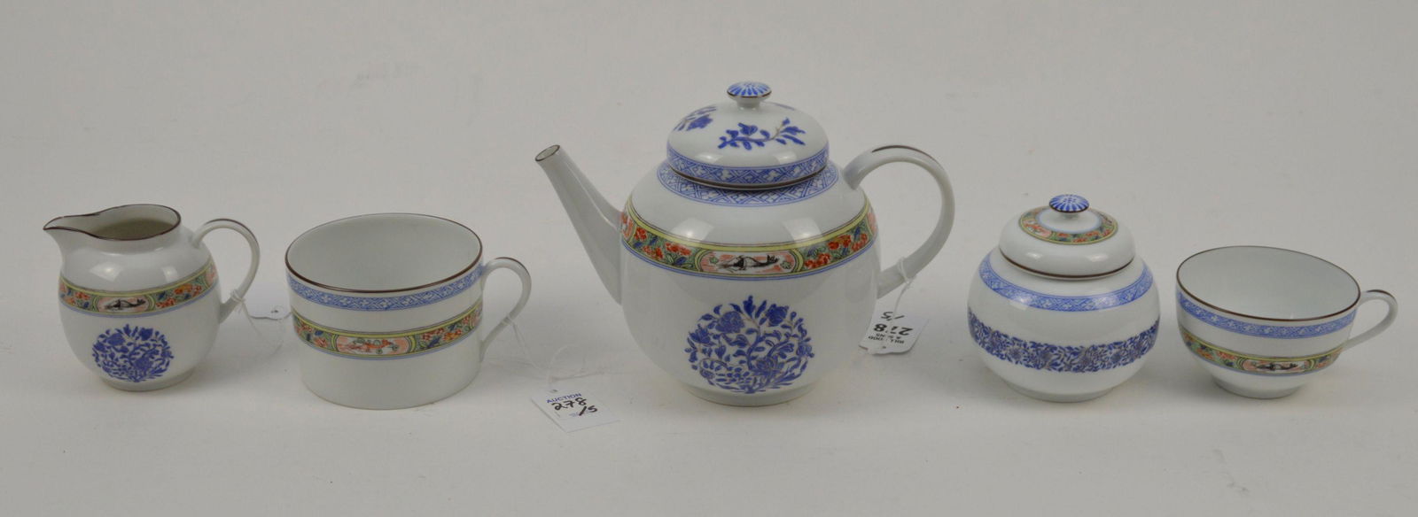 5 PCS Limoges France Puiforcat "Kan Lou" Porcelain - (1 of 5)