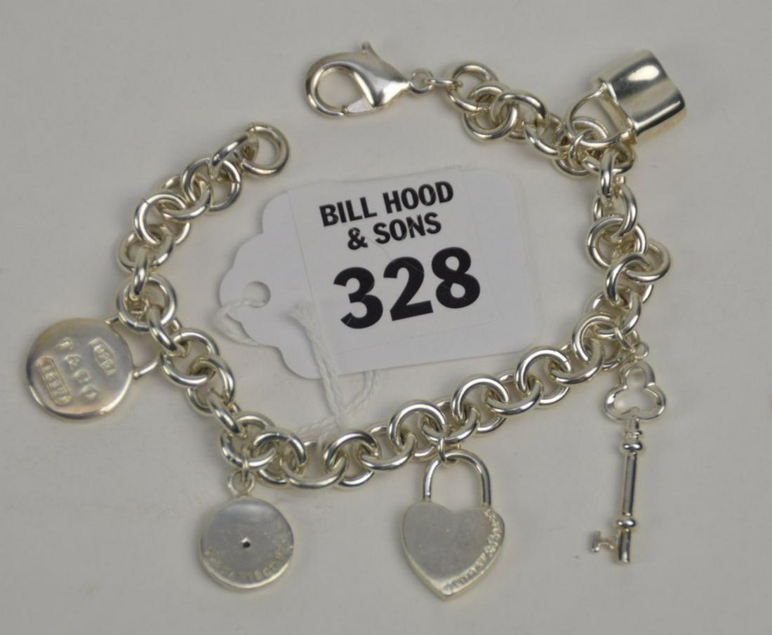 Sterling Silver Charm Bracelet with Charms. Weight 40.8 (1 of 4)