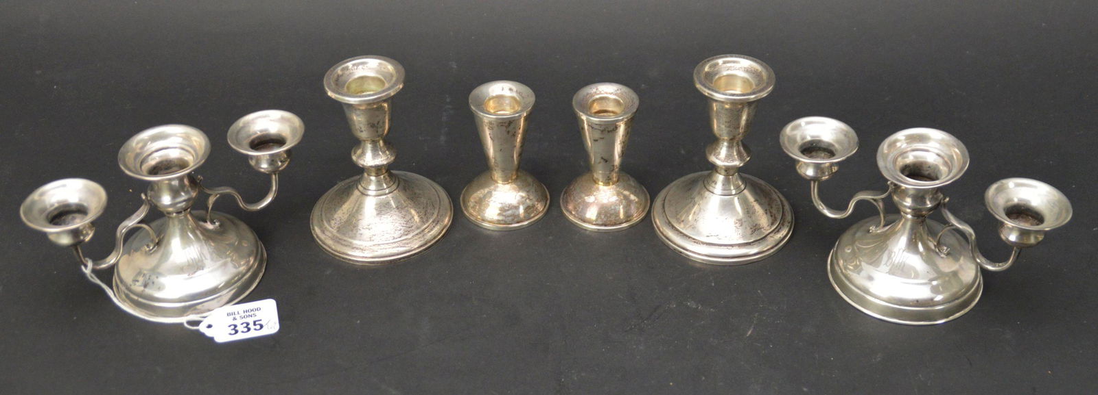 6 pcs Sterling Silver Candlesticks.  1 pair Liebs (1 of 5)