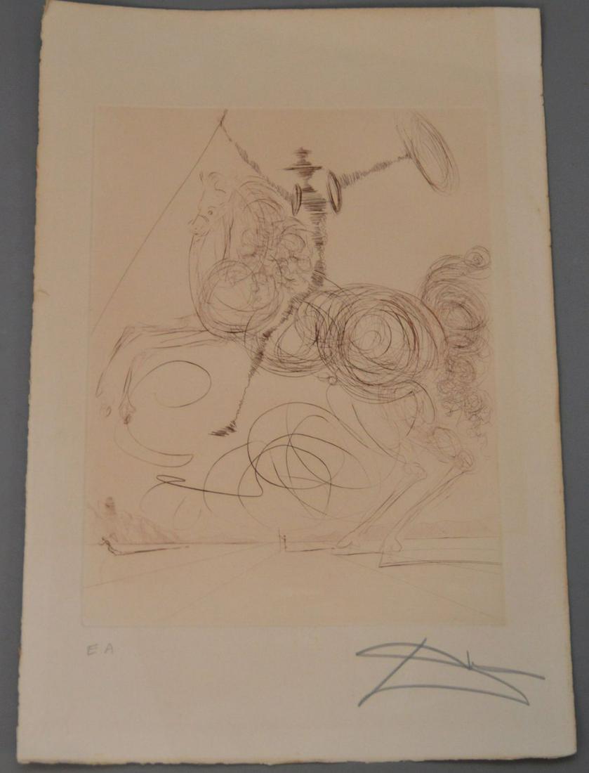 Salvador Dali (1904-1989) Don Quixote, Pencil Signed (1 of 5)