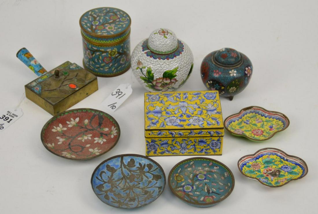 Group of 10 Chinese Cloisonne Articles - Group (1 of 3)