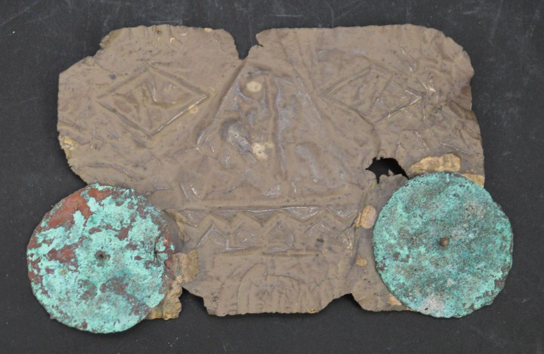 Pre-Columbian Copper and Silver Relief Mask, Origin: (1 of 4)