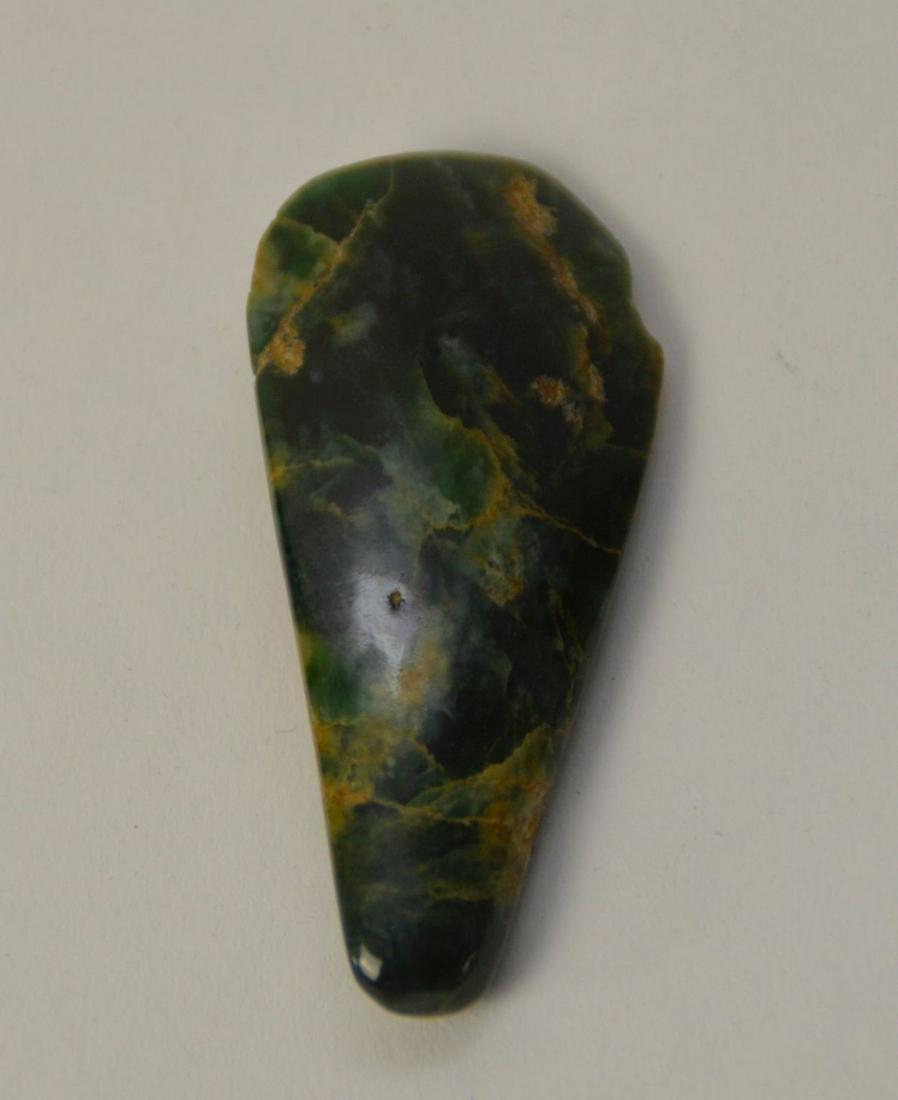 Pre-Columbian Jade Axe Pendant, High Polish Green Jade, (1 of 4)