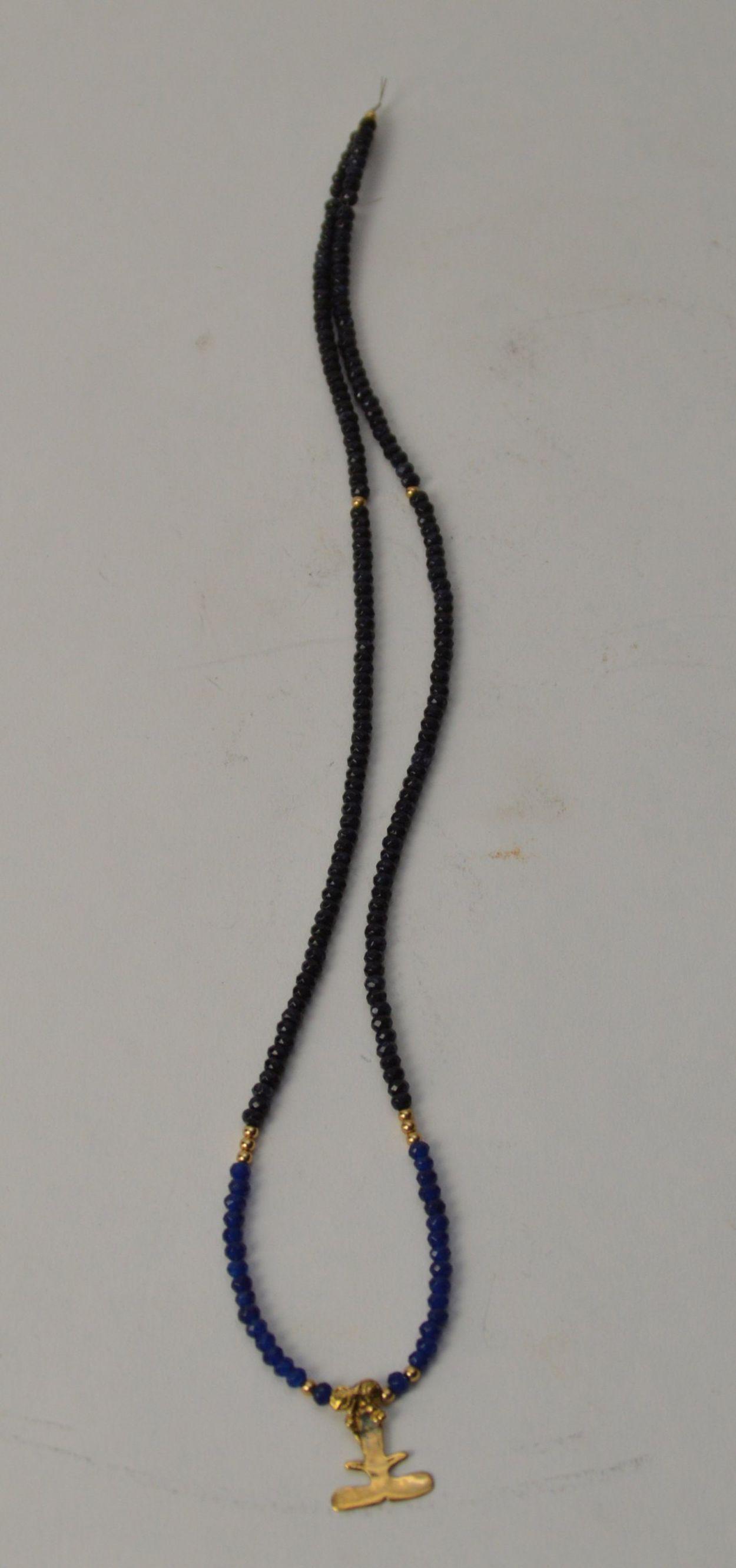 Pre-Columbian Style Gold Frog Pendant Necklace, 14kt (1 of 5)