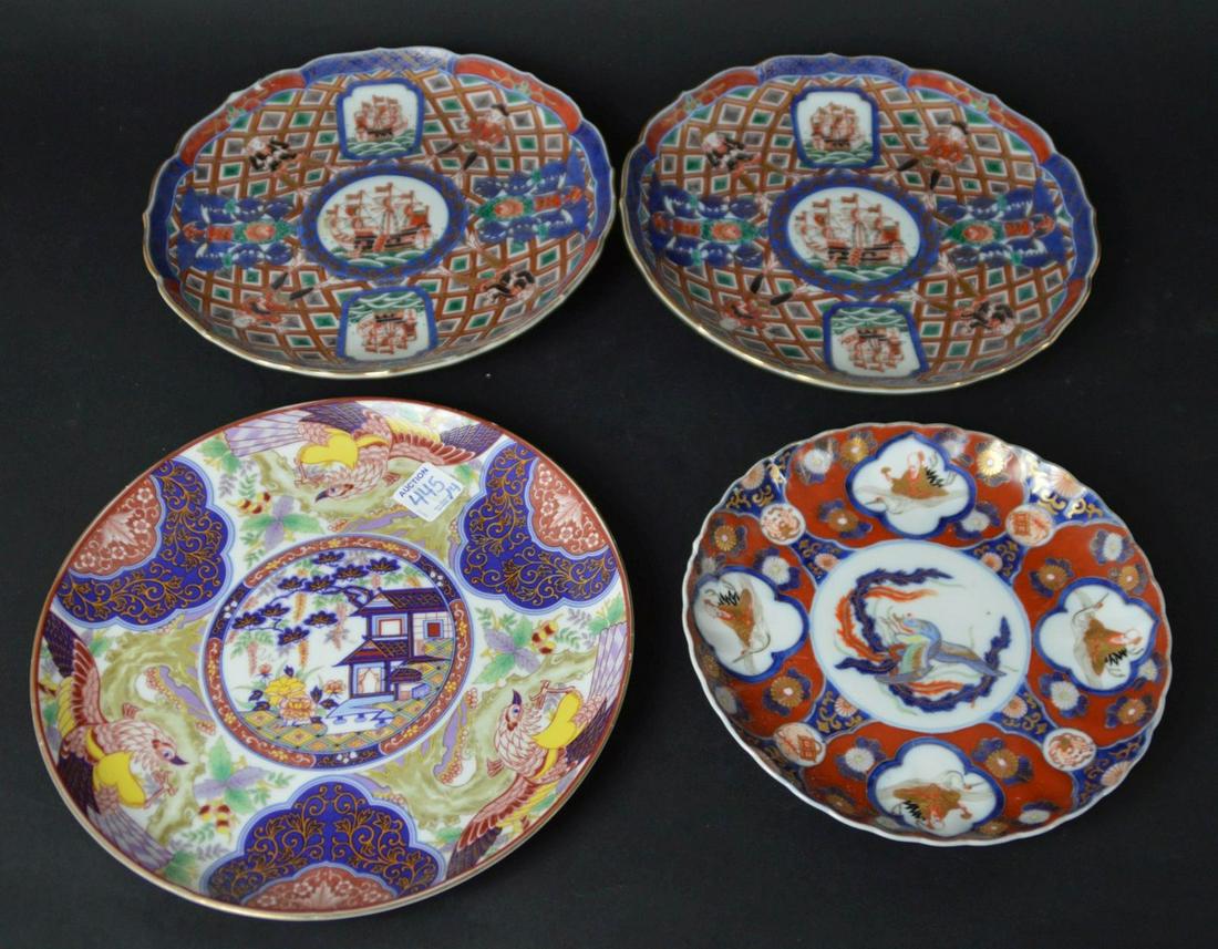 Four Japanese Imari Porcelain Plates -Grouping (1 of 8)