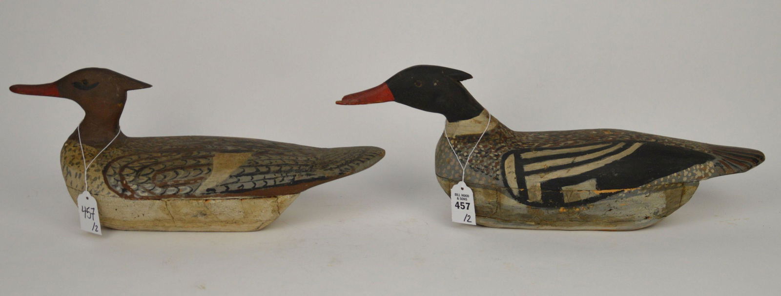 Two Vintage Hand-Painted Wood Decoy Ducks - Male duck 7 (1 of 8)
