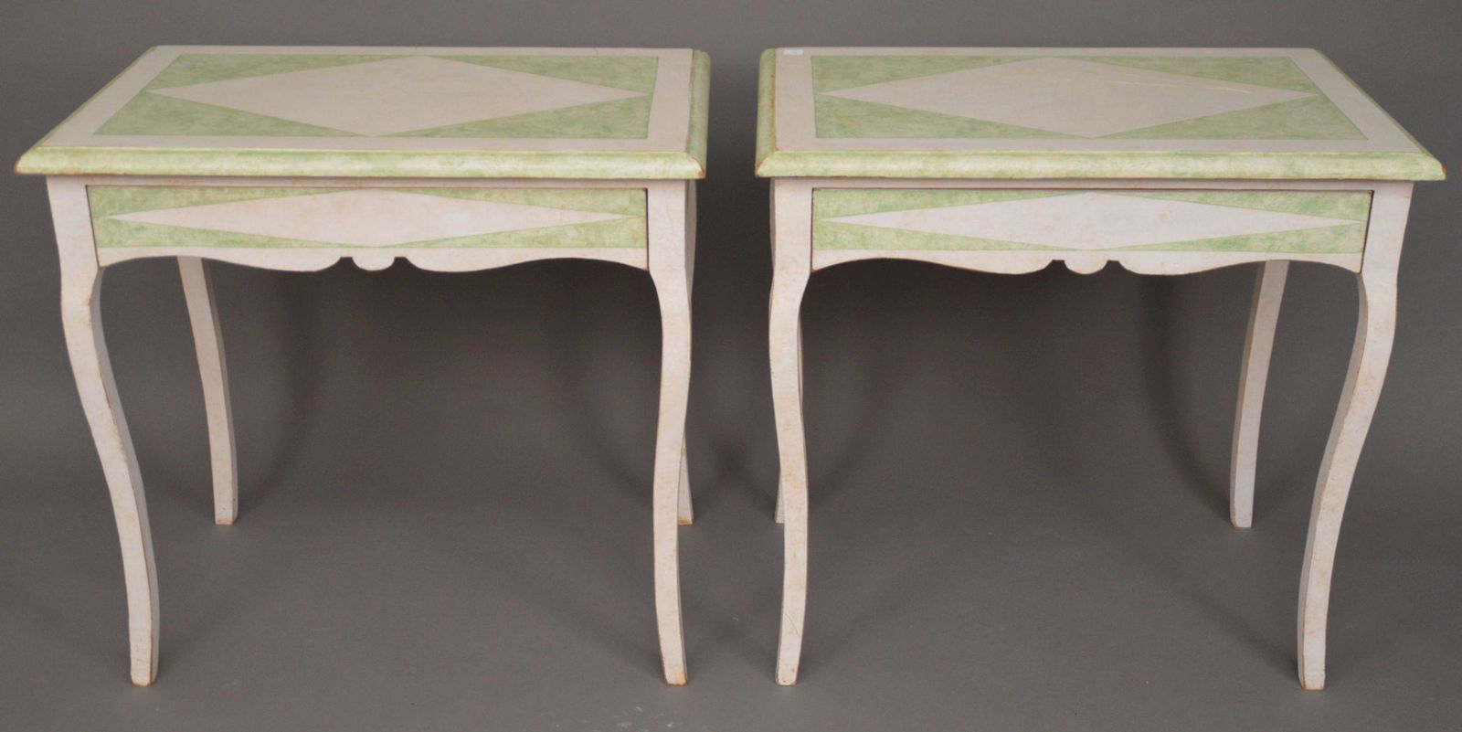 Pair Italian Style Hand Painted Tables (1 of 4)