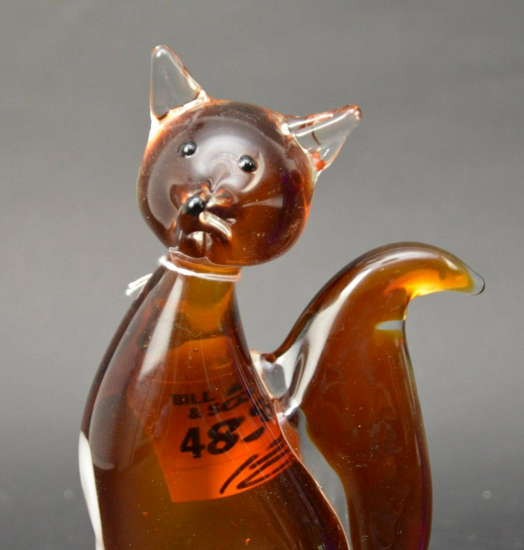 Two Murano Glass Fox Sculptures - One fox is blue (9 (1 of 5)