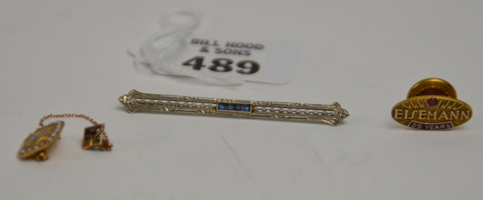3 10K Yellow & White Gold Pin Brooch. Weight 6.5 grams (1 of 3)