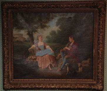 Ruth Mercier (BRITISH, ) oil on canvas, Allegorica: Ruth Mercier (BRITISH, ) oil on canvas, Allegorical Painting, 36" x 44"