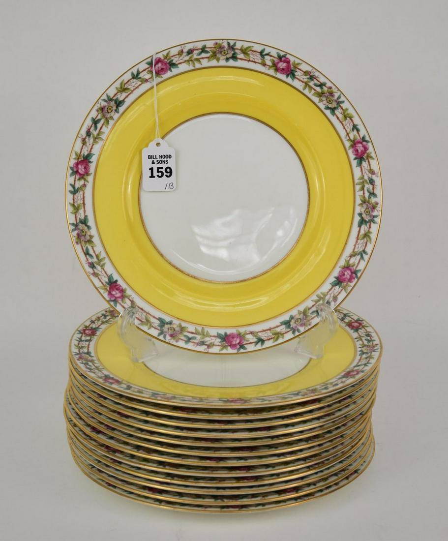 13 Cauldon England Porcelain Dinner Plates - Central (1 of 5)