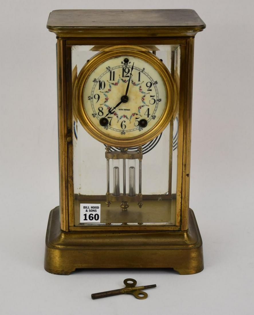Antique Seth Thomas Empire Crystal Regulator Clock - C. (1 of 5)