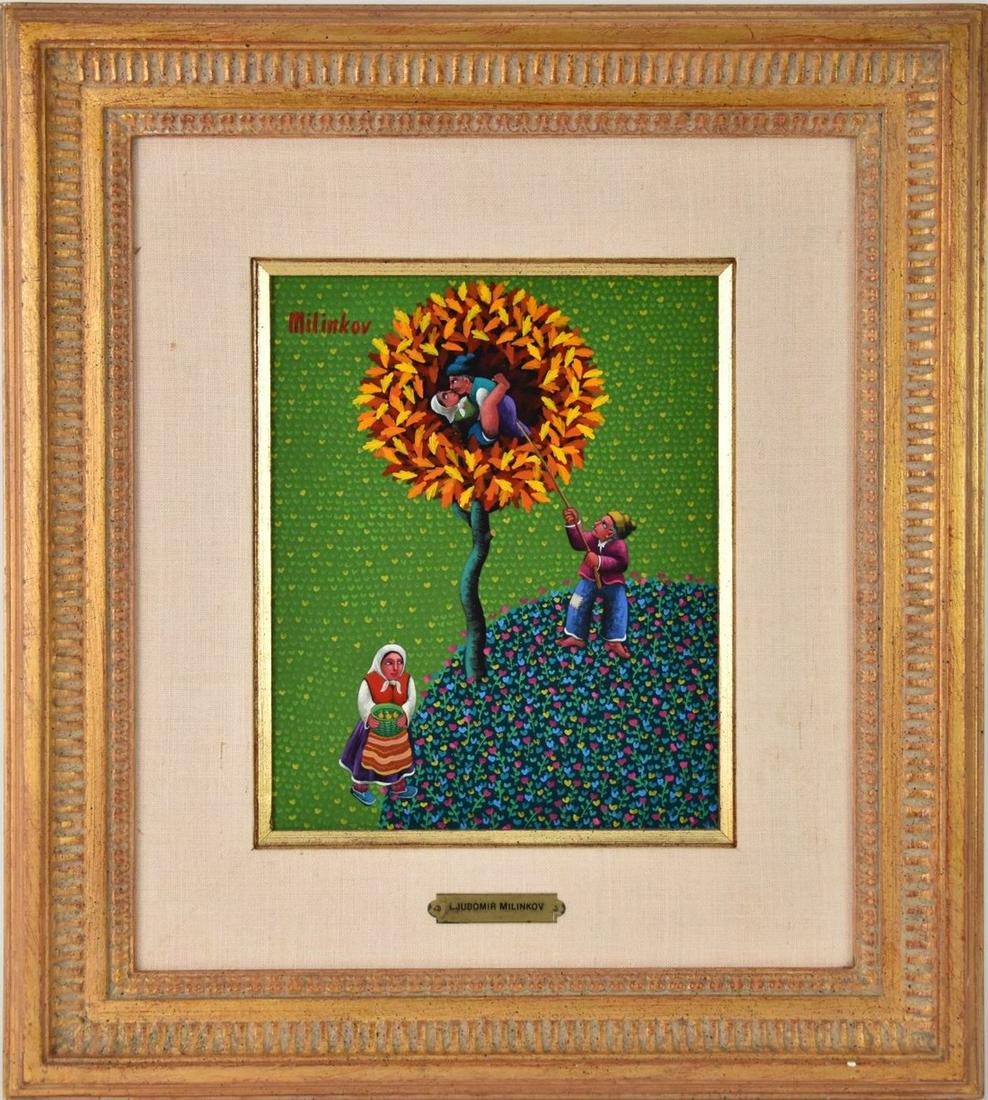 Ljubomir Milinkov (Born 1938) oil on board, Untitled, (1 of 8)